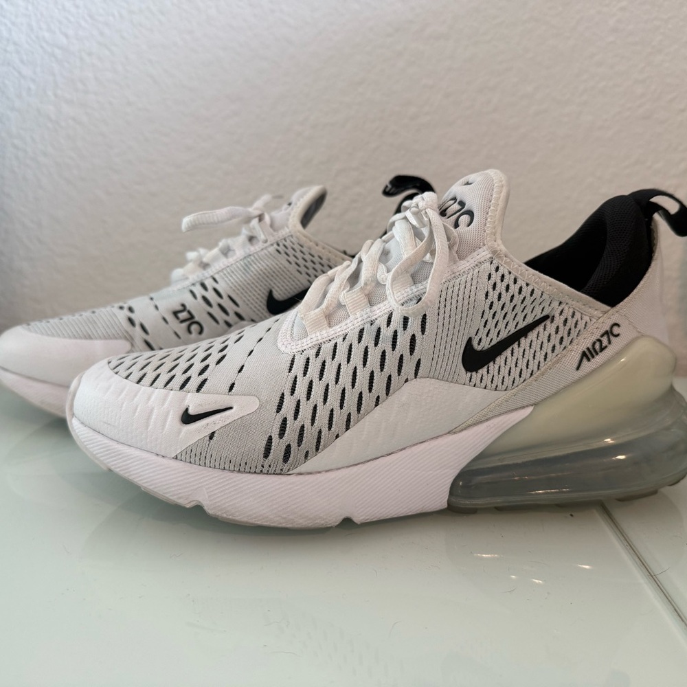Nike Air Max 270 White and Black Sneakers
